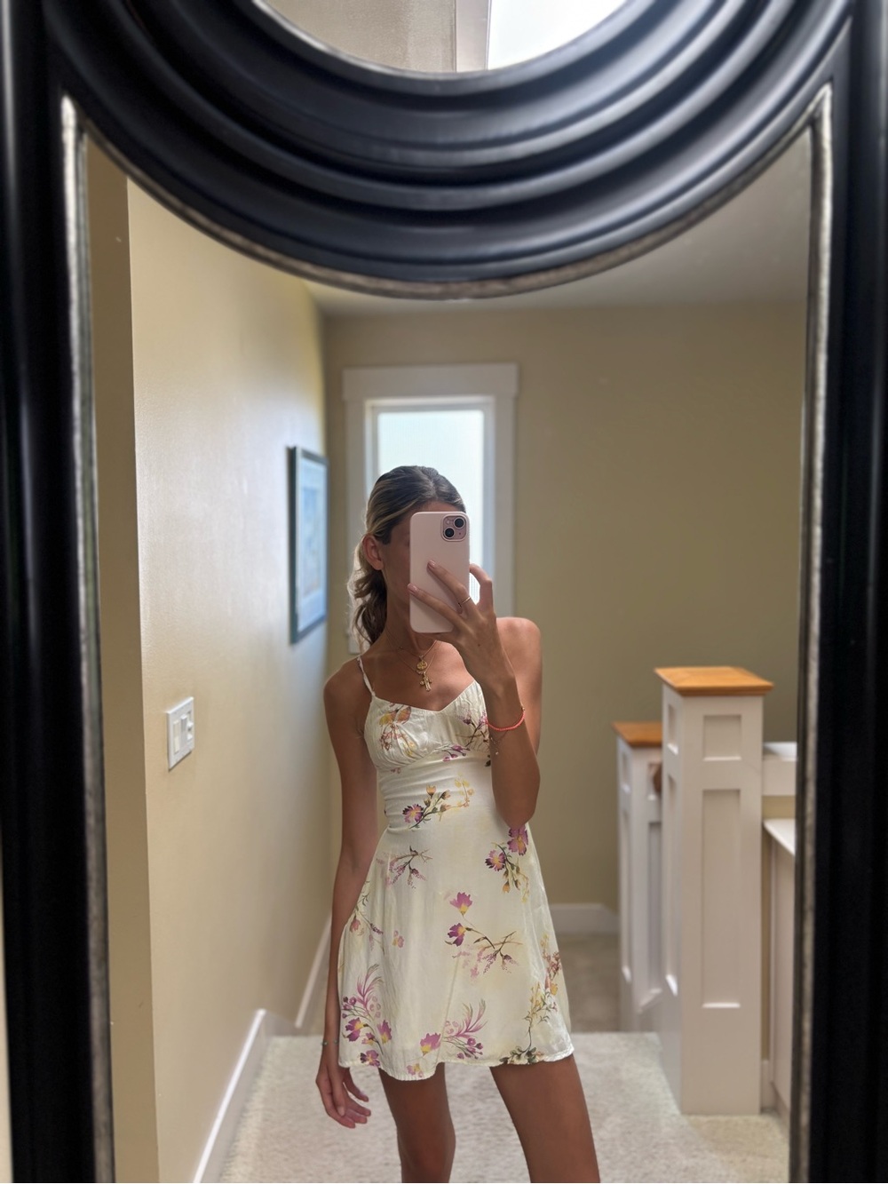 Princess Polly Cream Floral Mini Dress